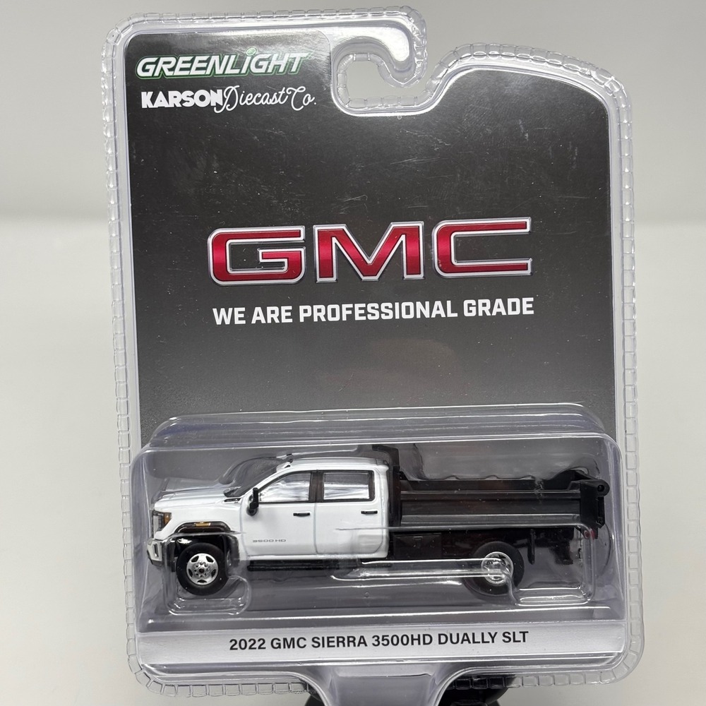 Greenlight 2022 GMC Sierra 3500HD Dually SLT Karson Diecast Duramax Diesel 1:64